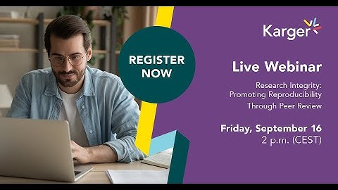 Live Webinar - Research Integrity Promoting Reproducibility Through Peer Review