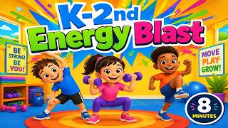 8min Kids Workout at Home (Fun &amp; Easy for Ages 5-8)