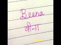 #Beena##name writing style #cursive letter#handwriting