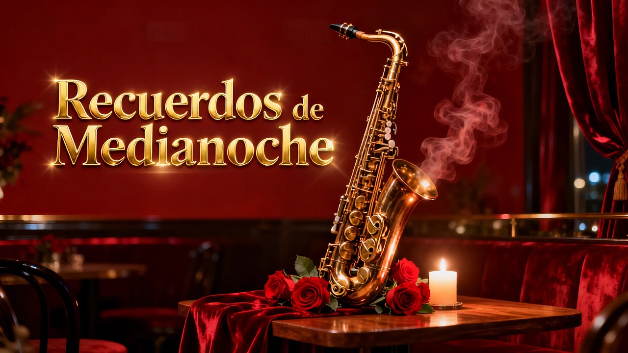 🎷 Recuerdos de Medianoche EN VIVO 🔴 Boleros en Saxofón Latino