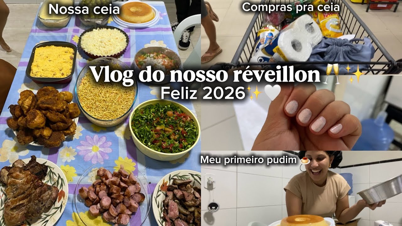 Vlog da virada do ano🥂✨￼| fiz pudim pela primeira vez, compras pra ceia, várias comidas, feliz 2026✨