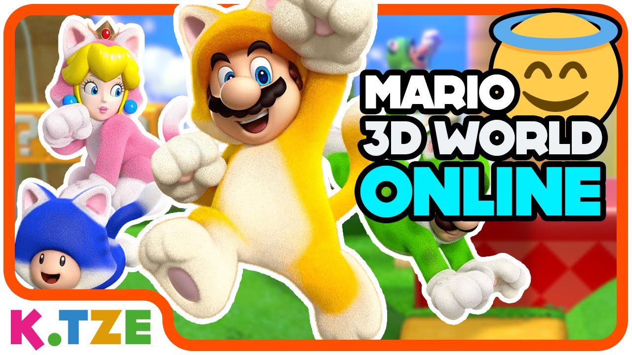 Super Mario 3D World Online Multiplayer 😂😁 K.Tze