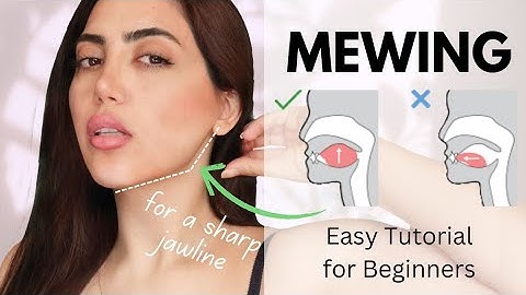 Mewing Easy Tutorial for Beginners. Get a Sculpted Jawline 😉👌 #faceyoga #mewing #jawline #skincare