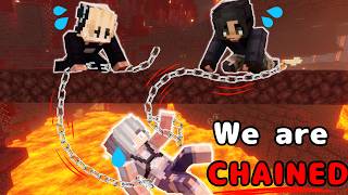 Beating Minecraft But We're Chained Together