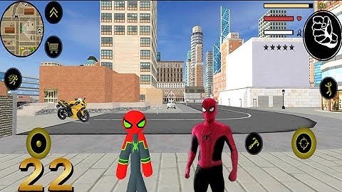 Stickman Spider Rope Hero 2 - New Update Gangster City #22 Android Gameplay