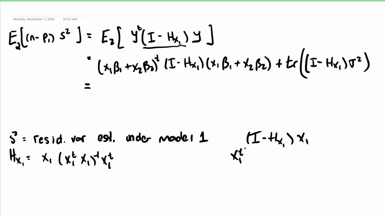 13 4 Residual Variance Bias under an Underfit Model