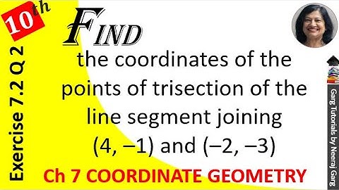 Find the coordinates of the points of trisection of the line segment joining (4 –1) and (–2 –3)