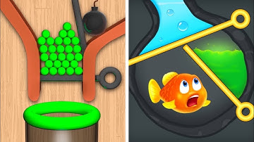 Pull The Pin Vs Save The Fish - Puzzle Game All Levels Gameplay For Android, IOS Mobile