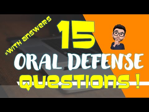 TOP 15 QUESTIONS COMMONLY ASKED DURING FINAL ORAL DEFENSE WITH TIPS ON HOW TO ANSWER / RESEARCH