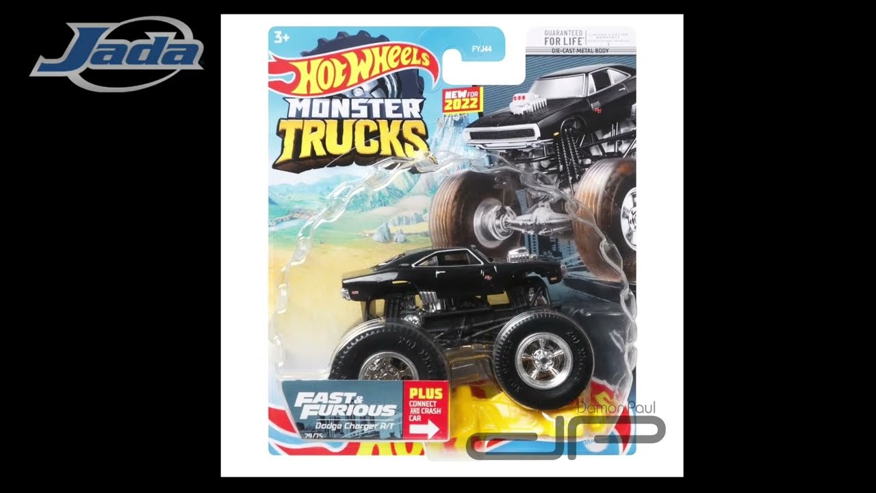 2022 Fast & Furious Hot Wheels Monster Trucks Dodge Charger NEW
