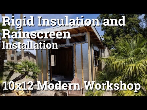 10x12 Modern Shed - Part 10 - Exterior Rigid Insulation Installation