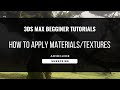 3Ds Max 2025 - Beginner Tutorial - How to apply materials/textures - ad3dguide