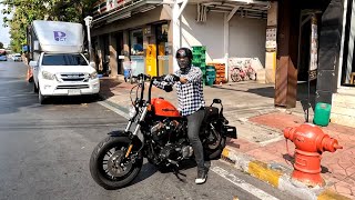 Harley Davidson 48 | Morning ride in BANGKOK THAILAND [Pure RAW Sound]