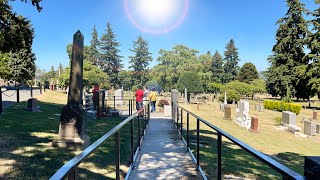 Bruce Lee's Grave Site | A Closer Look At The Paved Ramp With Rail For Access