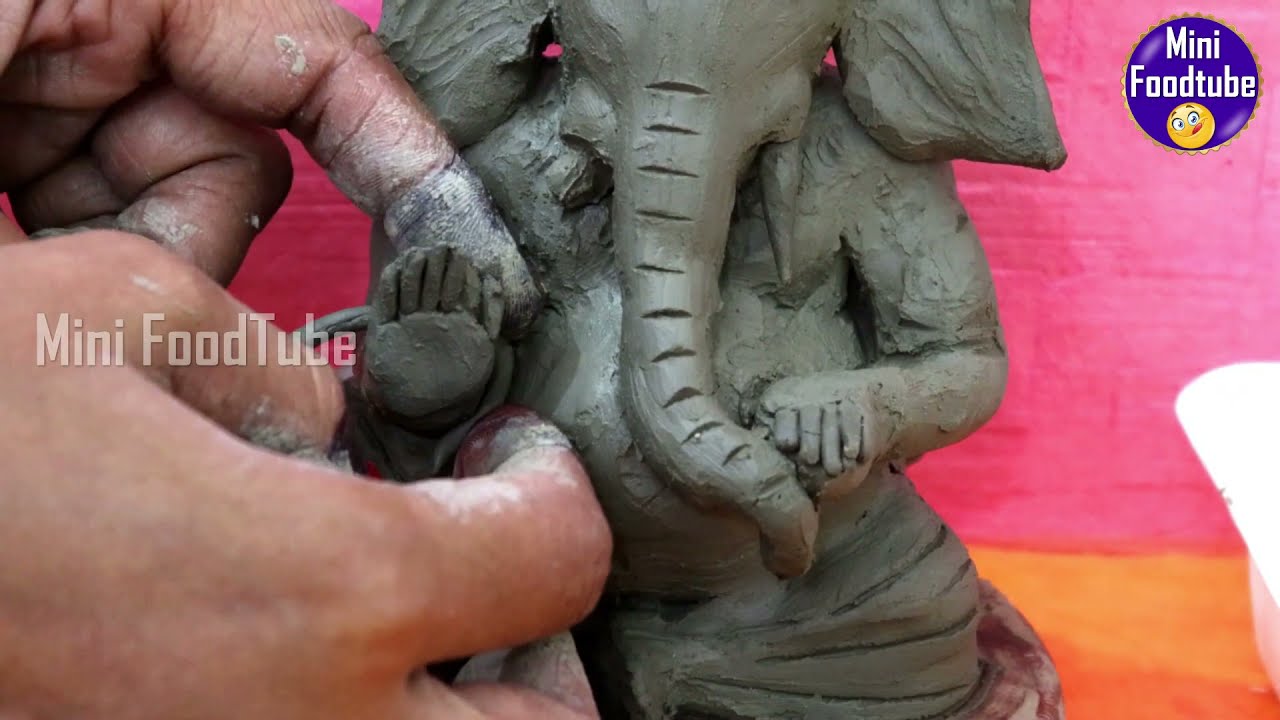 DIY Eco friendly clay Ganesha I Quick  Easy clay Ganapati I How to make Eco friendly Ganesh at home