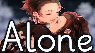 2Shy, Bastl & Neøn Ft Zerø - Alone - Nightcore Lyrics