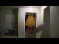 stantwitter: man in a scary duck costume breaks down the door