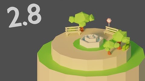 Blender 2.8 - Modeling a Lowpoly Park Scene