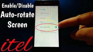 How to Enable/Disable auto rotate screen on itel Alpha Lite