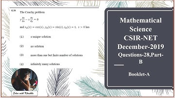 CSIR NET Dec 2019 Question 28 | Part B  | Booklet Code A | Partial Differential Equation