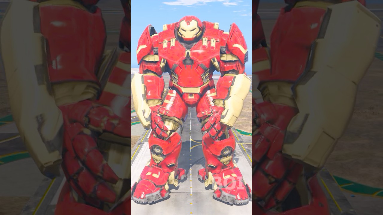 IRONMAN + HULK = NEXT LEVEL HULKBUSTER 🔥 #shorts #gta5 #spiderman