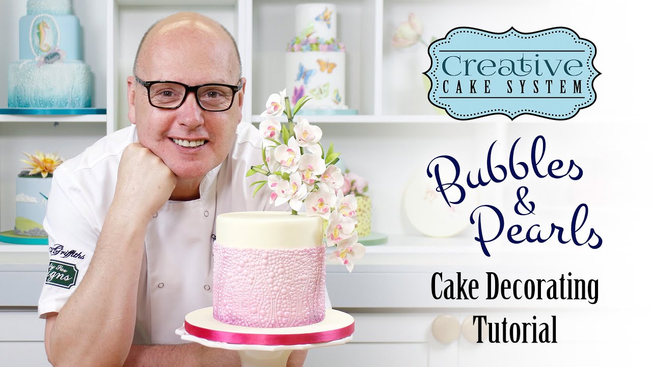 Bubbles and Pearls Mould Cake Decorating Tutorial With Ceri ...
