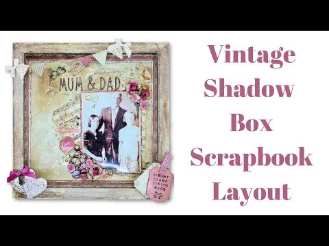 Baby Girl Shadow Box Layout, Baby Girl Scrapbook Page, Mother's Day Gift  Idea