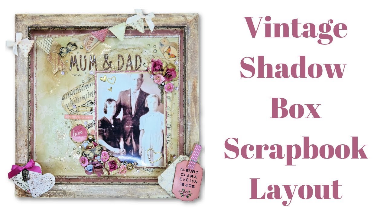Shadow Box Scrapbook Layout | Gift Idea | Mixed Up Craft - YouTube