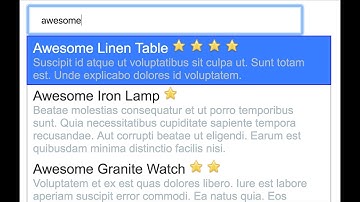 Episode #083 - Autocomplete with HTML Results