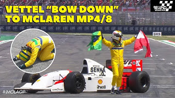Amazing Scene! Sebastian Vettel Bowing Down to Ayrton Senna