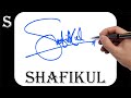 Shafikul name signature design  s signature style  how to signature your name