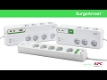 Video: APC Essential SurgeArrest 6 outlets with 5V 2.4A 2 port USB charger 230V PM6U-GR