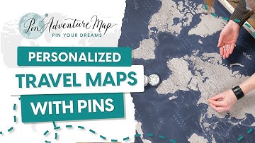 Unique Design World Travel Map with Pins