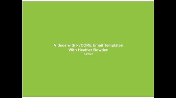 Using Videos with your emails in kvCORE! (W/Heather B.) - 12/1/21