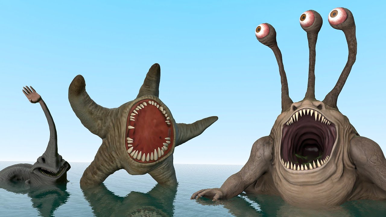 HEAR ME OUT… NEW SEA MONSTER VS STARFISH & HAND SEA (WE SWAM TOO FAR ...