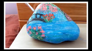 dibujo en piedra con tempera