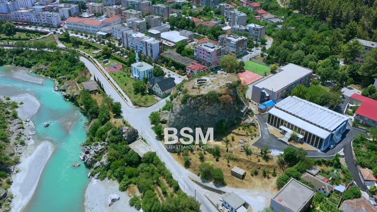 Пермет, Албания, 2025 г. [Видео с дрона 4K]