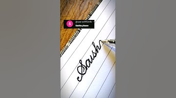 Saisha- How to write name in beautiful cursive 🖋️🔔 #cursive #handwriting #shorts