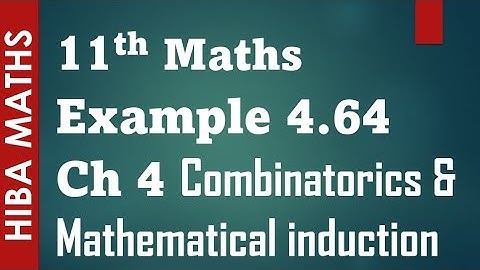 11th maths chapter 4 example 4.64 Combinatorics and Mathematical induction tn syllabus