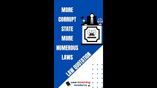 More Corrupt State More Numerous Laws | Law Quotation shorts | Law shorts