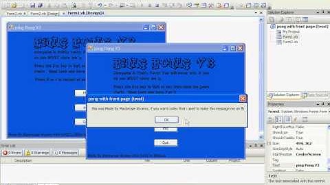 Visual Basic: Ping Pong Game.(Update 3)
