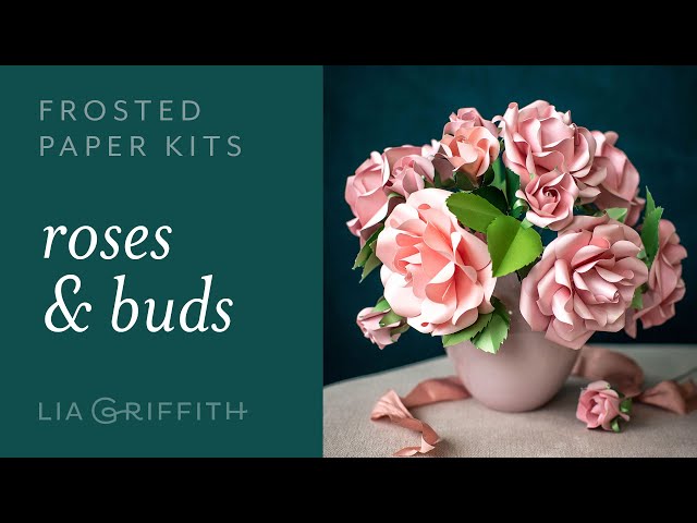 Frosted Paper Flower Kit: How to Make Paper Roses