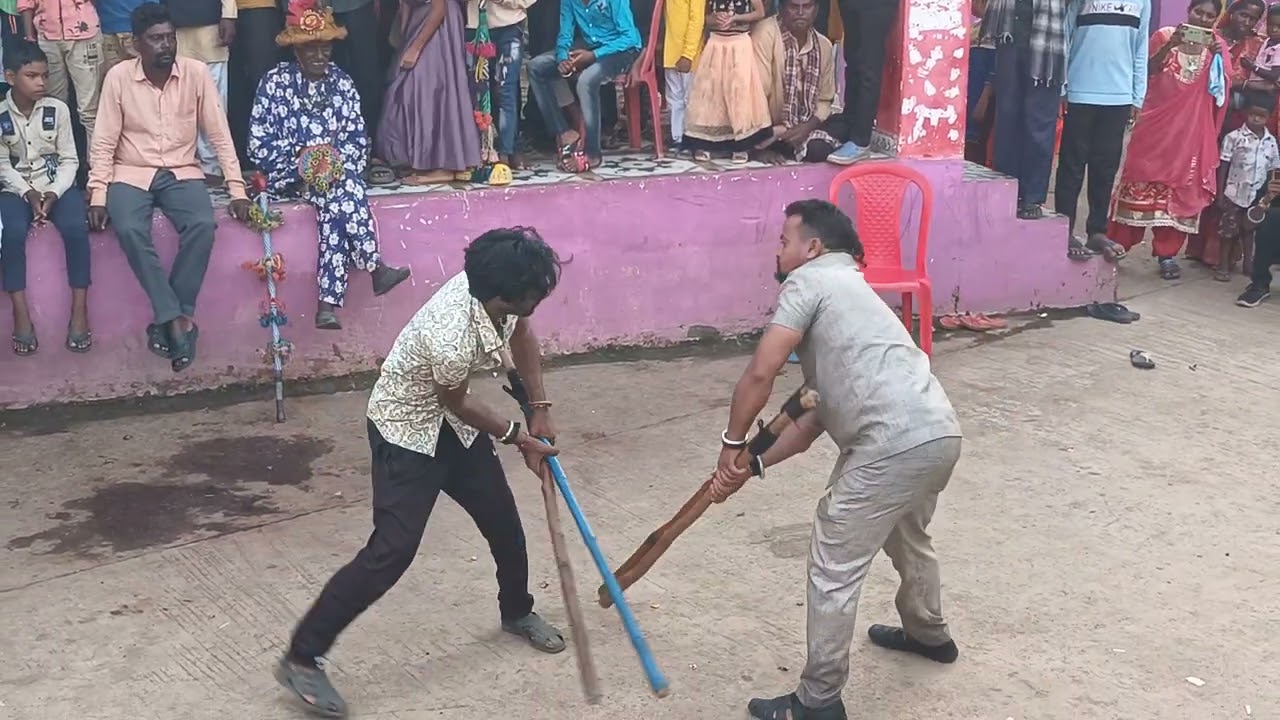 कृष्ण जन्माष्टमी में आखाड़ा खेलते हुए यादव बंधू //ग्राम गबाओद 2025