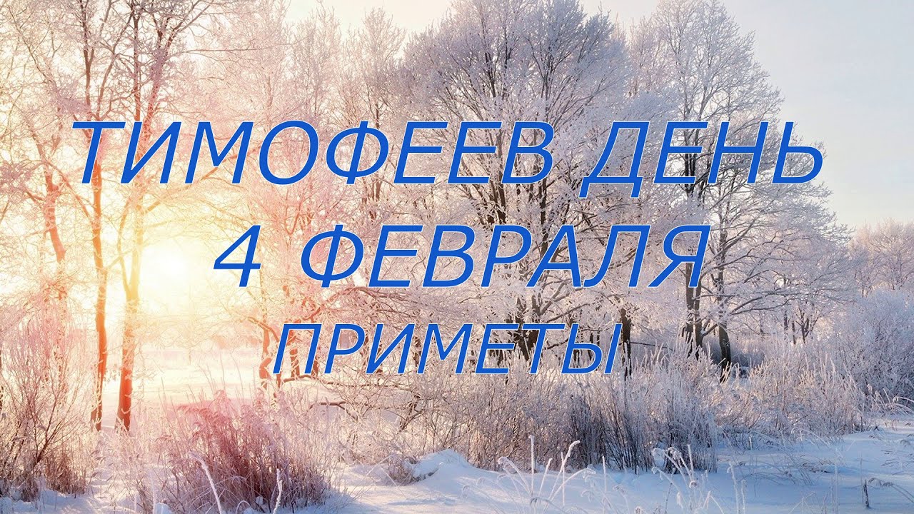 Приметы на 4 апреля 2024 года. Тимофеев день 4 февраля приметы. Народный праздник Тимофеев день.