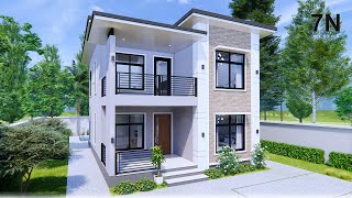 7.20 x 10.20 Meter Small House plan | House design 2Storey  (3Bedrooms)