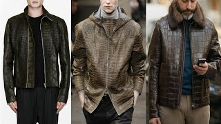 Alligator Leather Jacket Design For Men's | How To Style In Alligator Jacket