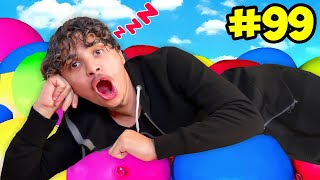 وأخيرًا جربنا 100 حيلة 😱💔 خلال 24 ساعة 😨😳 (صنعنا سريرًا للنوم من البالونات)🛌🎈