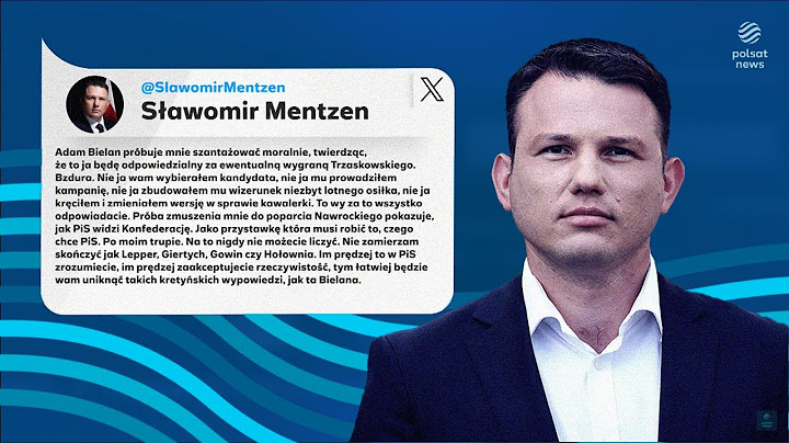 Mentzen: "Bielan próbuje mnie szantażować moralnie"