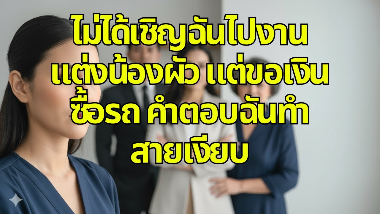 ไม่ได้เชิญฉันไปงานแต่งน้องผัว แต่ขอเงินซื้อรถ คำตอบฉันทำสายเงียบ