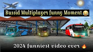 Bus Simulator Indonesia multiplayer Funny  Video 2024 🤣 || Bussid Best funny gameplay 2024 | Bussid🚌